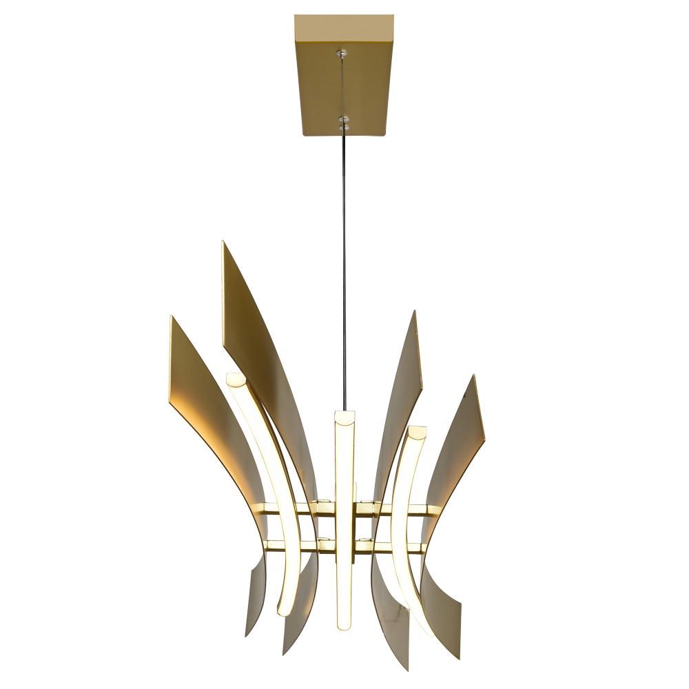 Candora Integrated LED Brass Island/Pool Table Light