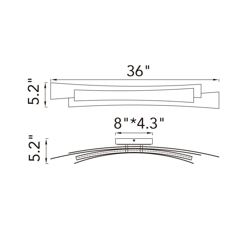 Candora Integrated LED Brass Vanity Light