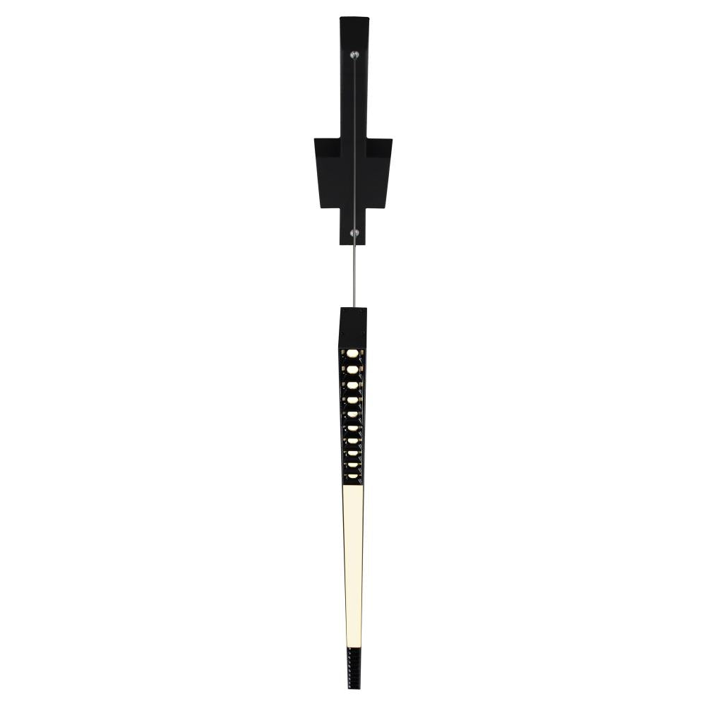 Pienza 45 in LED Integrated Black Chandelier