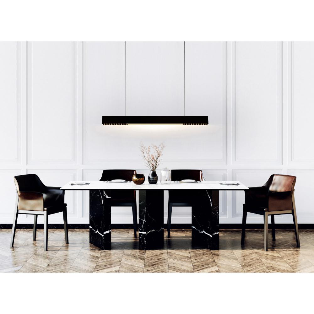 Pienza 45 in LED Integrated Black Chandelier