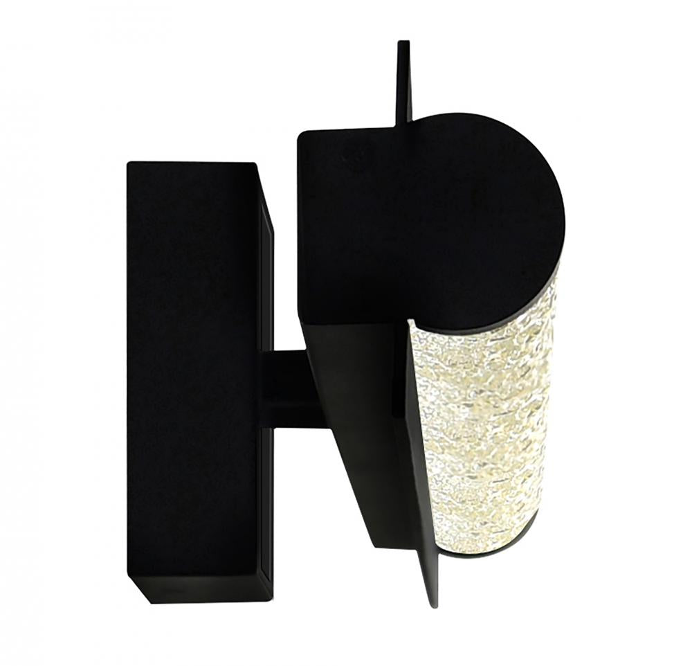 Fiji Integrated LED Black Outdoor Wall Light