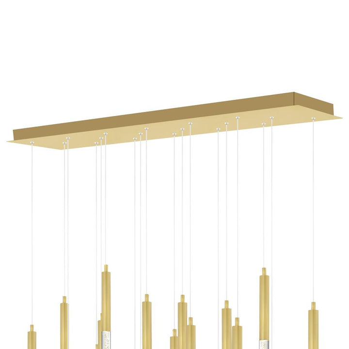 Dragonswatch Integrated LED Satin Gold Chandelier