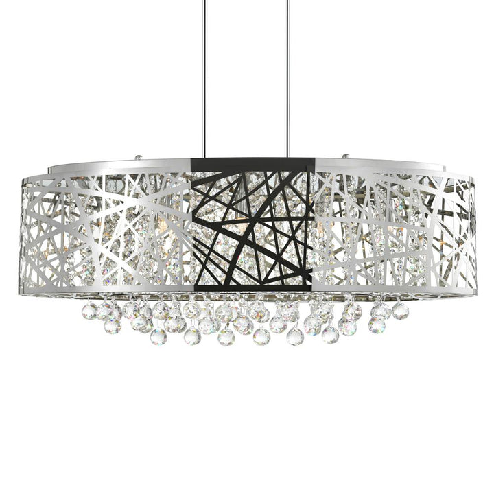 Eternity 8 Light Drum Shade Chandelier With Chrome Finish