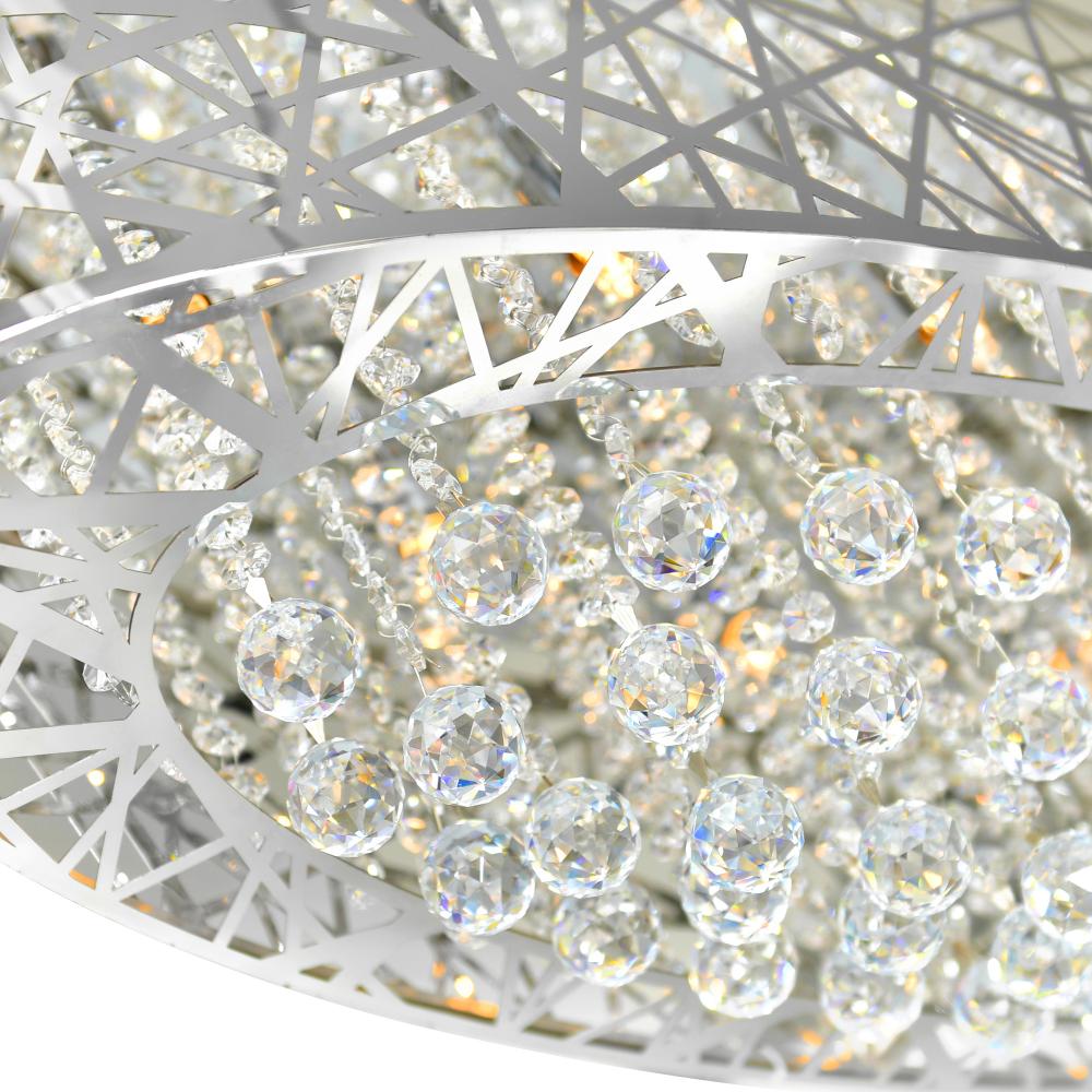 Eternity 8 Light Drum Shade Chandelier With Chrome Finish