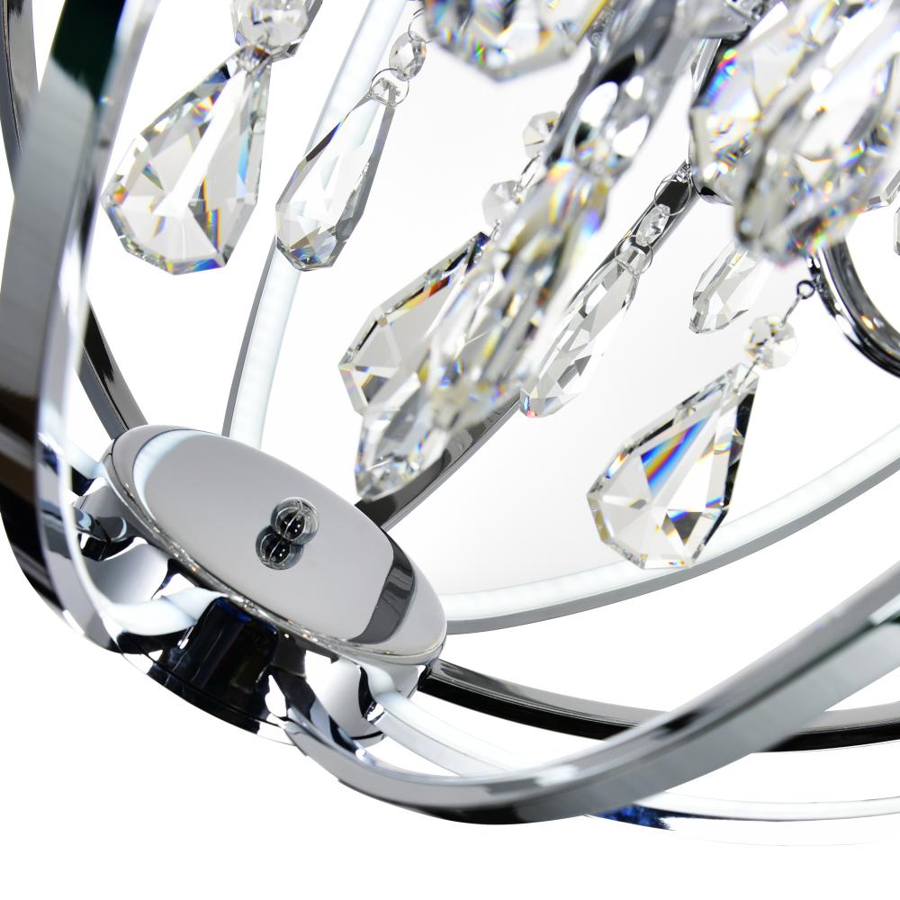 Abia 5 Light Up Chandelier With Chrome Finish