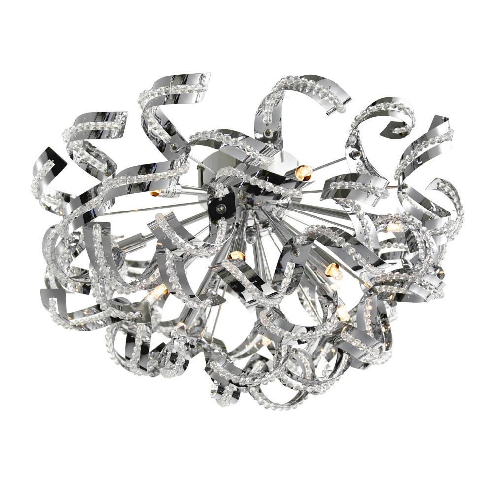 Swivel 13 Light Flush Mount With Chrome Finish