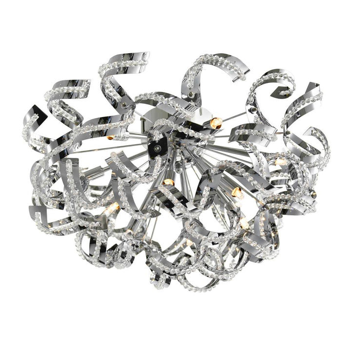 Swivel 13 Light Flush Mount With Chrome Finish
