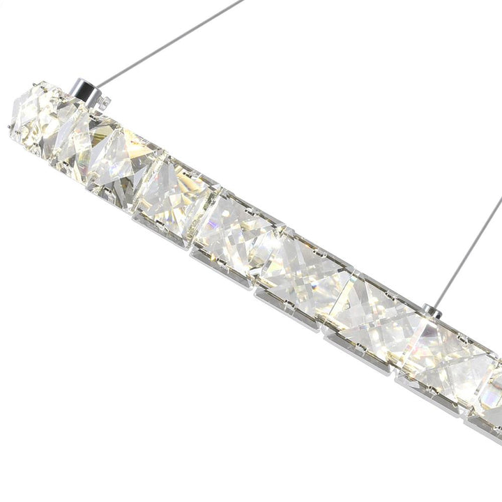 Ring LED Chandelier With Chrome Finish