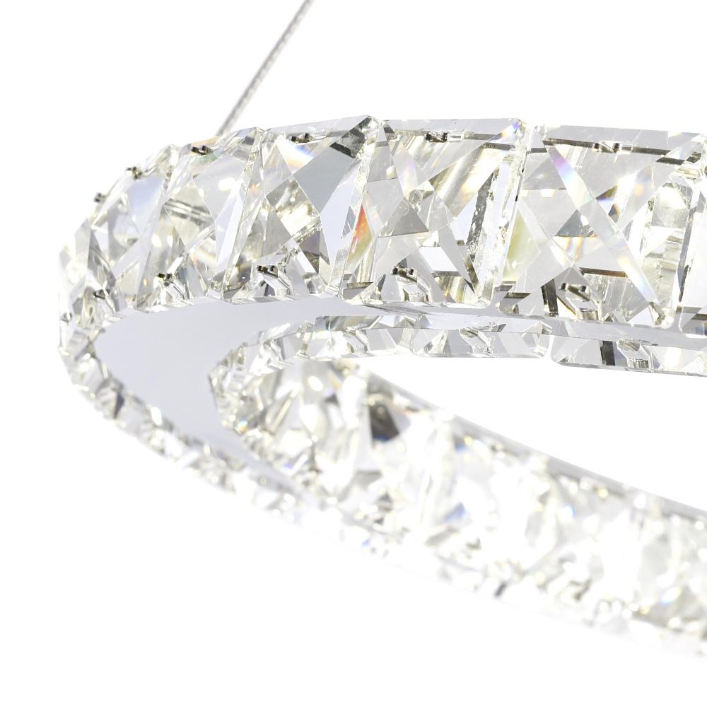 Ring LED Chandelier With Chrome Finish