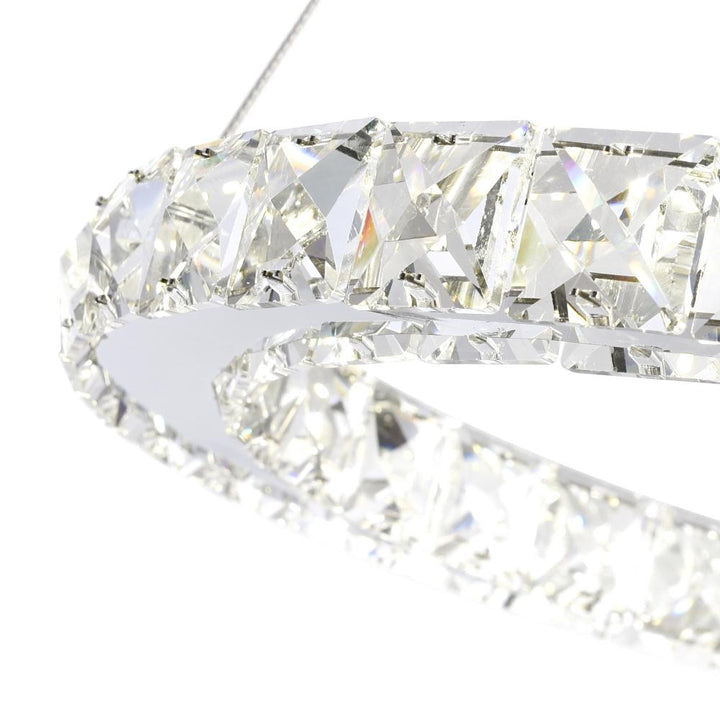 Ring LED Chandelier With Chrome Finish