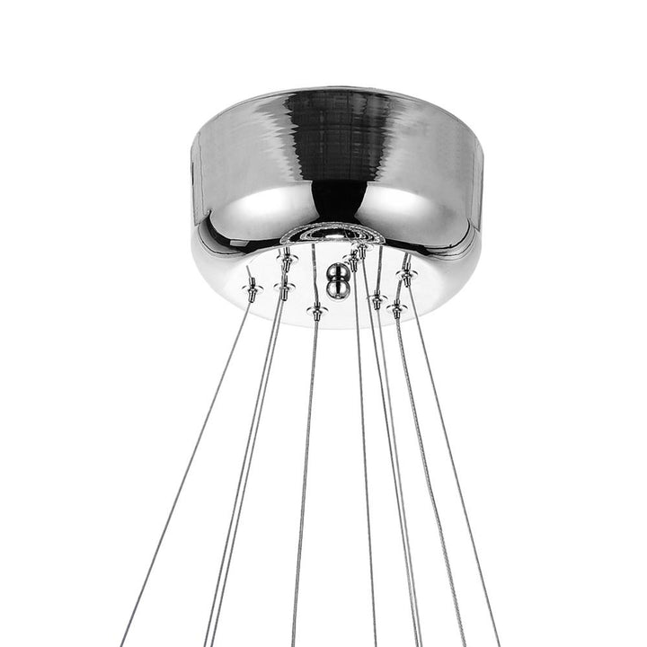 Ring LED Chandelier With Chrome Finish