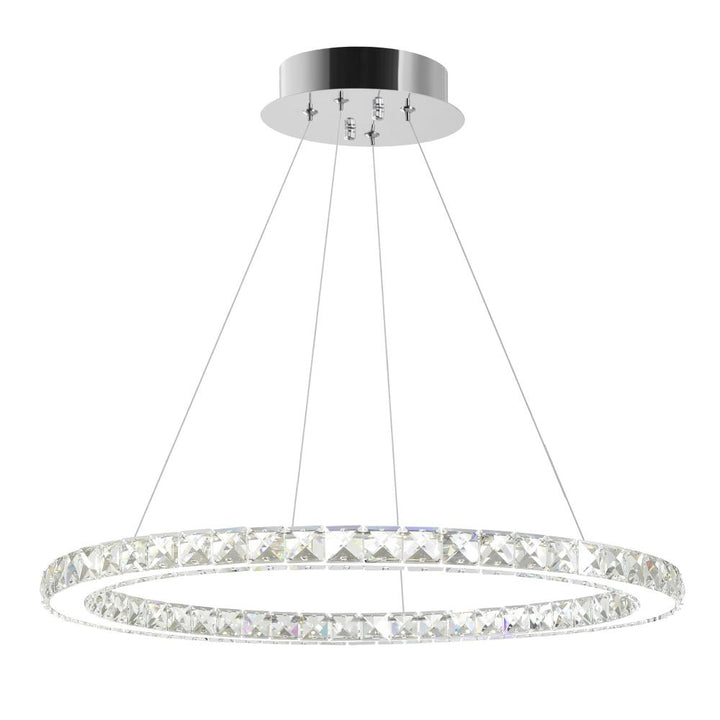 Ring LED Chandelier With Chrome Finish
