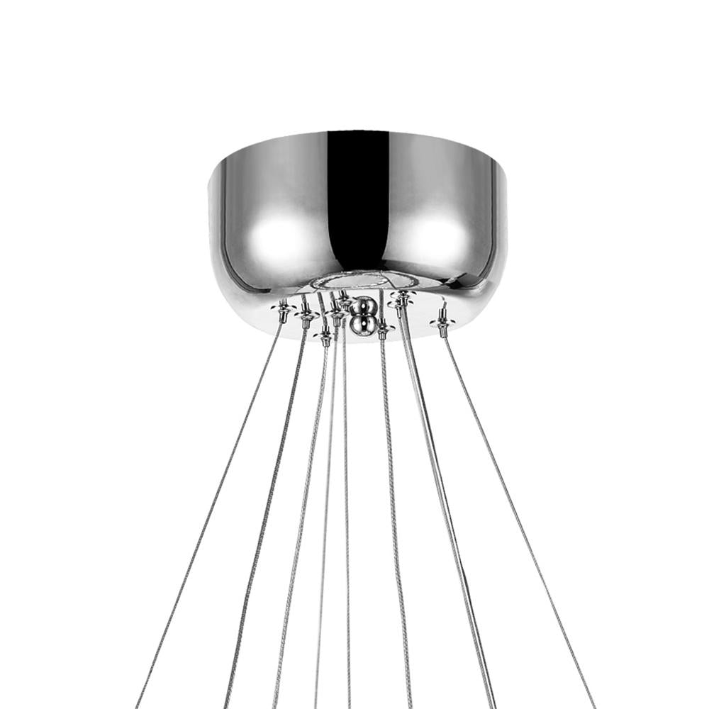 Ring LED Chandelier With Chrome Finish