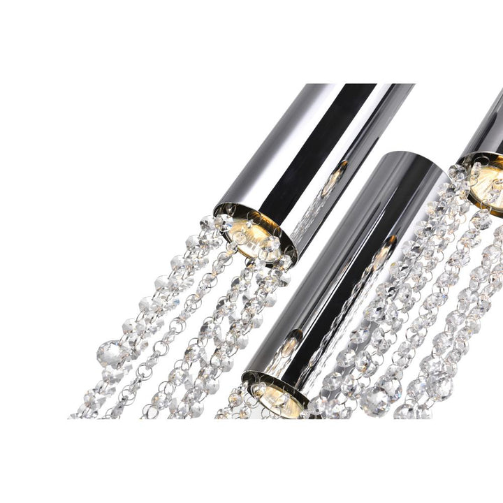 Extended 3 Light Down Mini Pendant With Chrome Finish