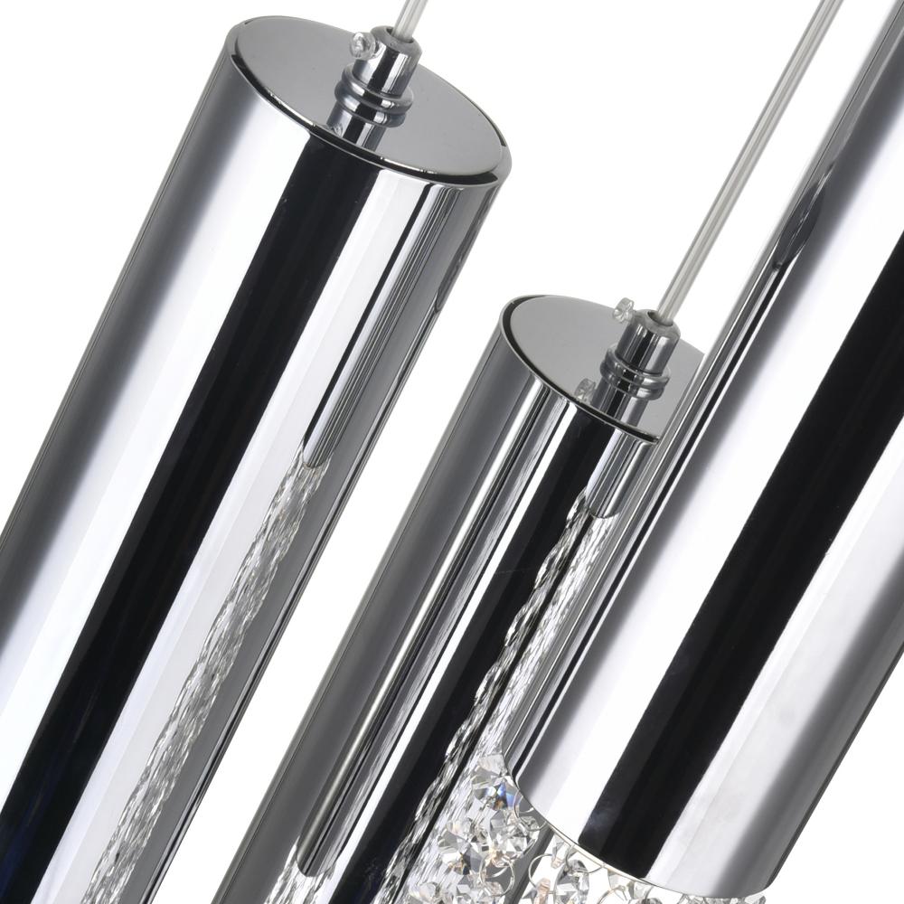 Extended 9 Light Multi Light Pendant With Chrome Finish