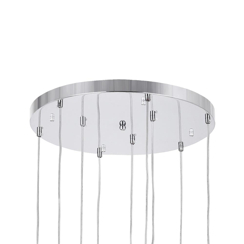Extended 9 Light Multi Light Pendant With Chrome Finish