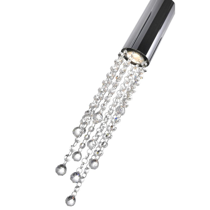 Extended 5 Light Multi Light Pendant With Chrome Finish