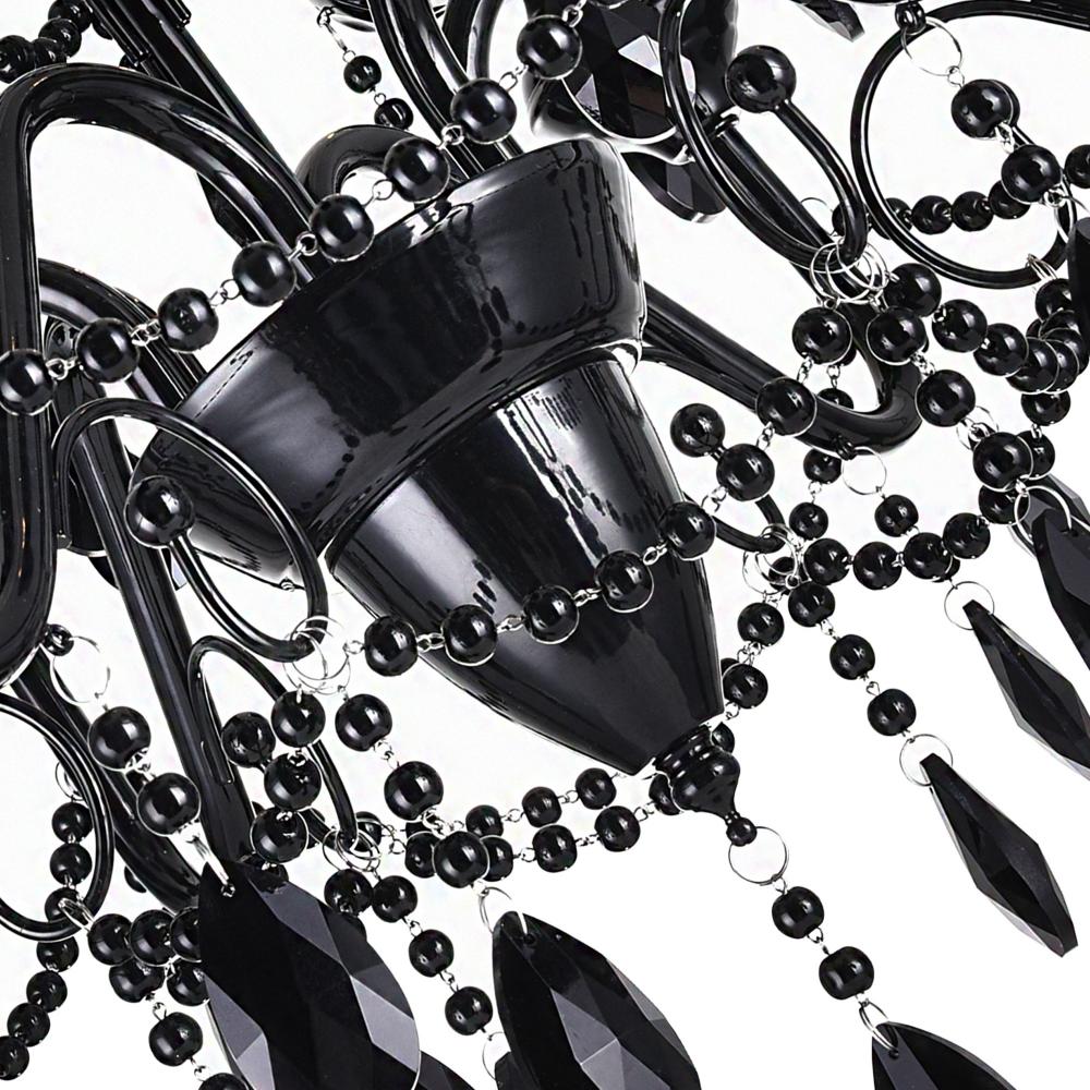 Keen 9 Light Up Chandelier With Black Finish