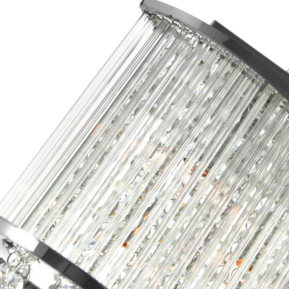 Elsa 3 Light Drum Shade Mini Pendant With Chrome Finish