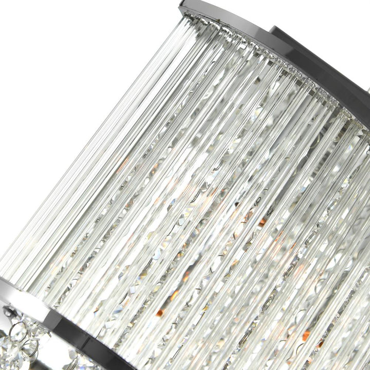 Elsa 3 Light Drum Shade Mini Pendant With Chrome Finish