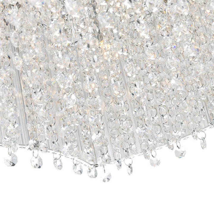 Elsa 10 Light Drum Shade Chandelier With Chrome Finish