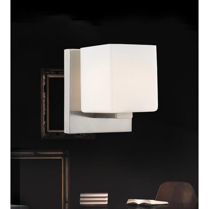 Cristini 1 Light Bathroom Sconce With Satin Nickel Finish