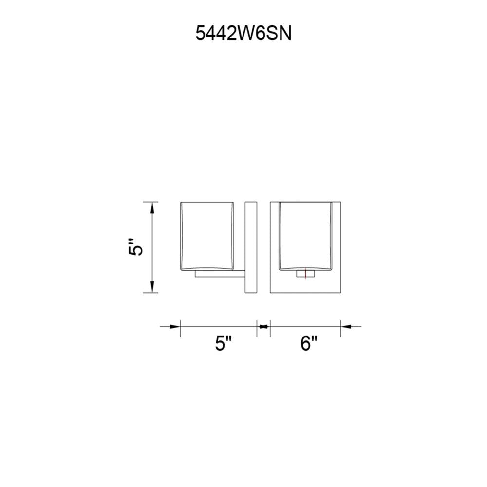 Cristini 1 Light Bathroom Sconce With Satin Nickel Finish