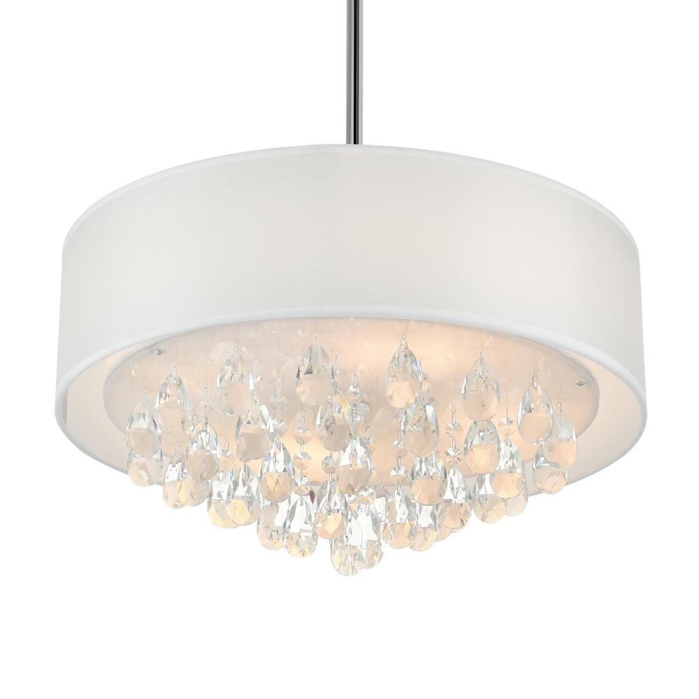 Dash 4 Light Drum Shade Chandelier With Chrome Finish