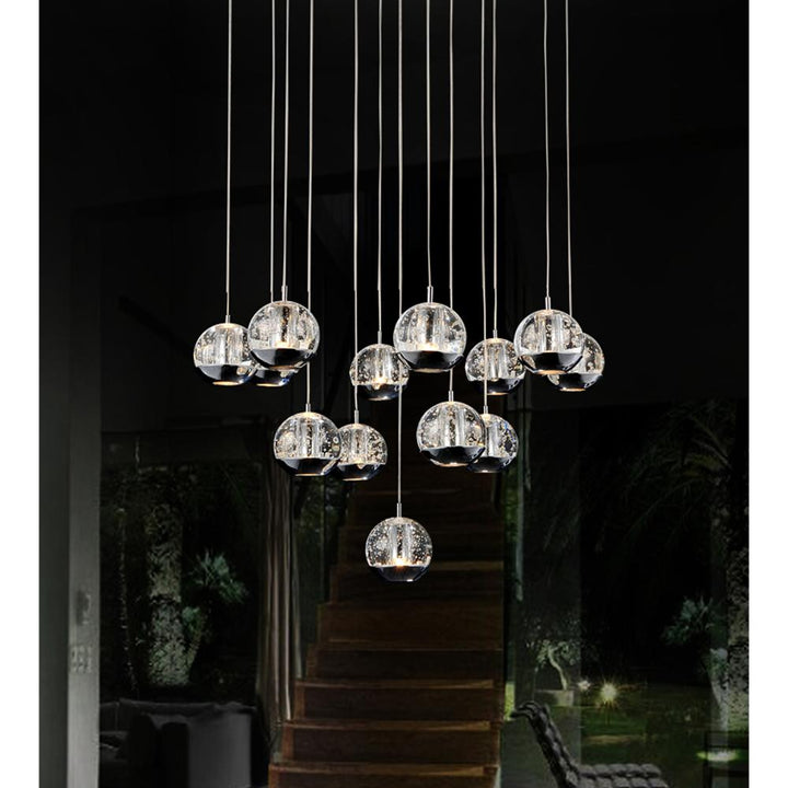 Perrier 13 Light Multi Light Pendant With Chrome Finish