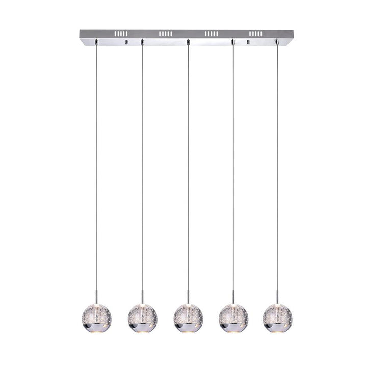 Perrier 5 Light Multi Light Pendant With Chrome Finish