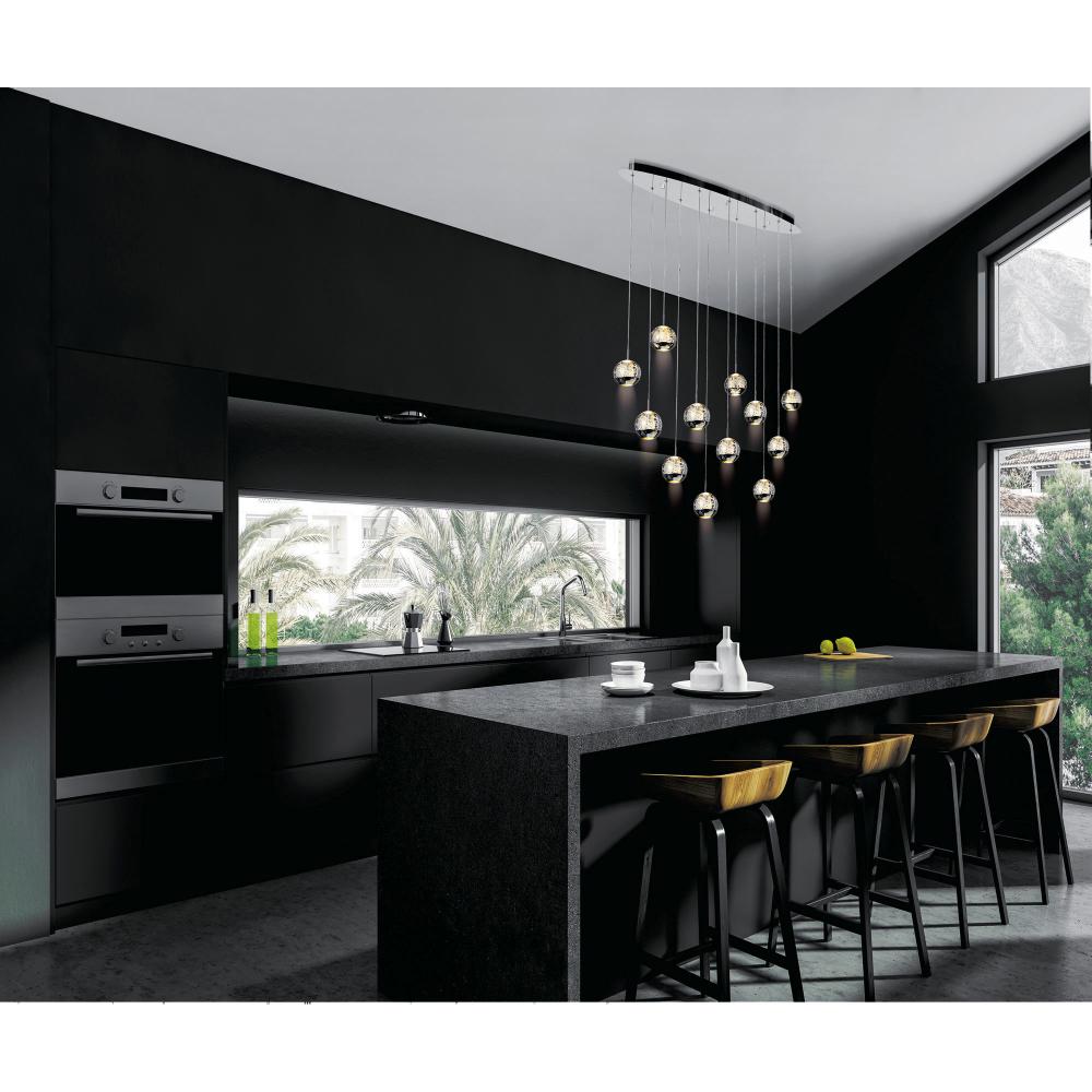 Perrier 12 Light Multi Light Pendant With Chrome Finish