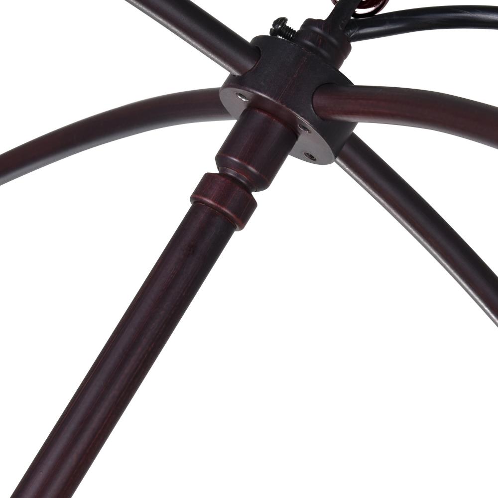 Arza 9 Light Up Chandelier With Brown Finish