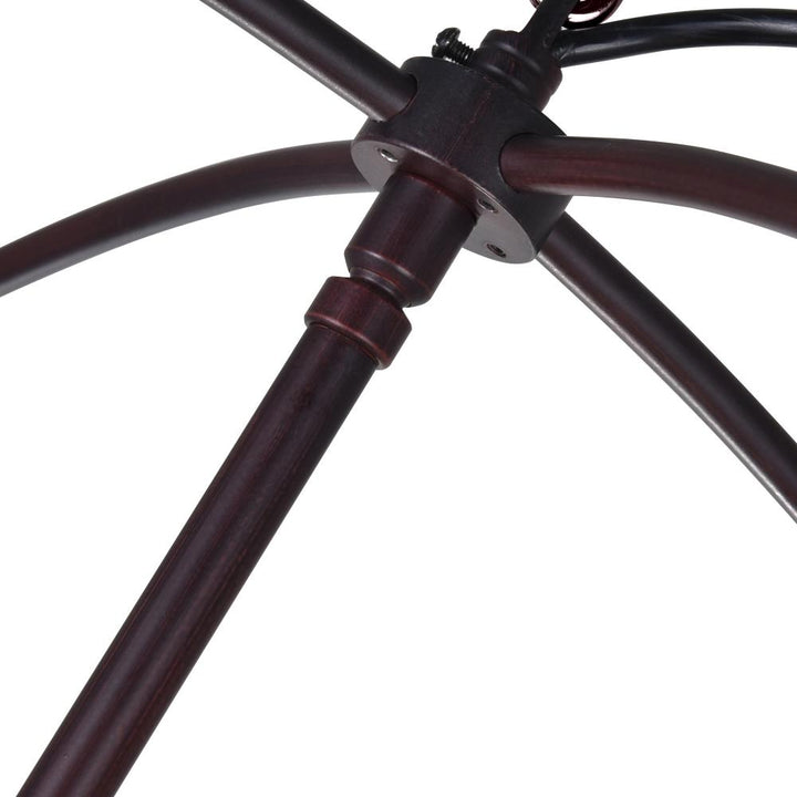 Arza 9 Light Up Chandelier With Brown Finish