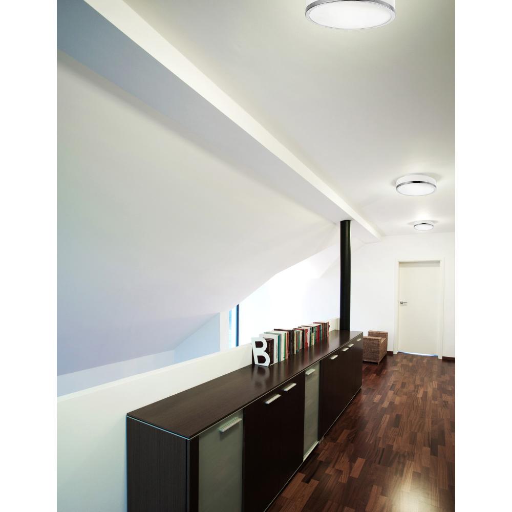 Frosted 2 Light Drum Shade Flush Mount With Satin Nickel Finish