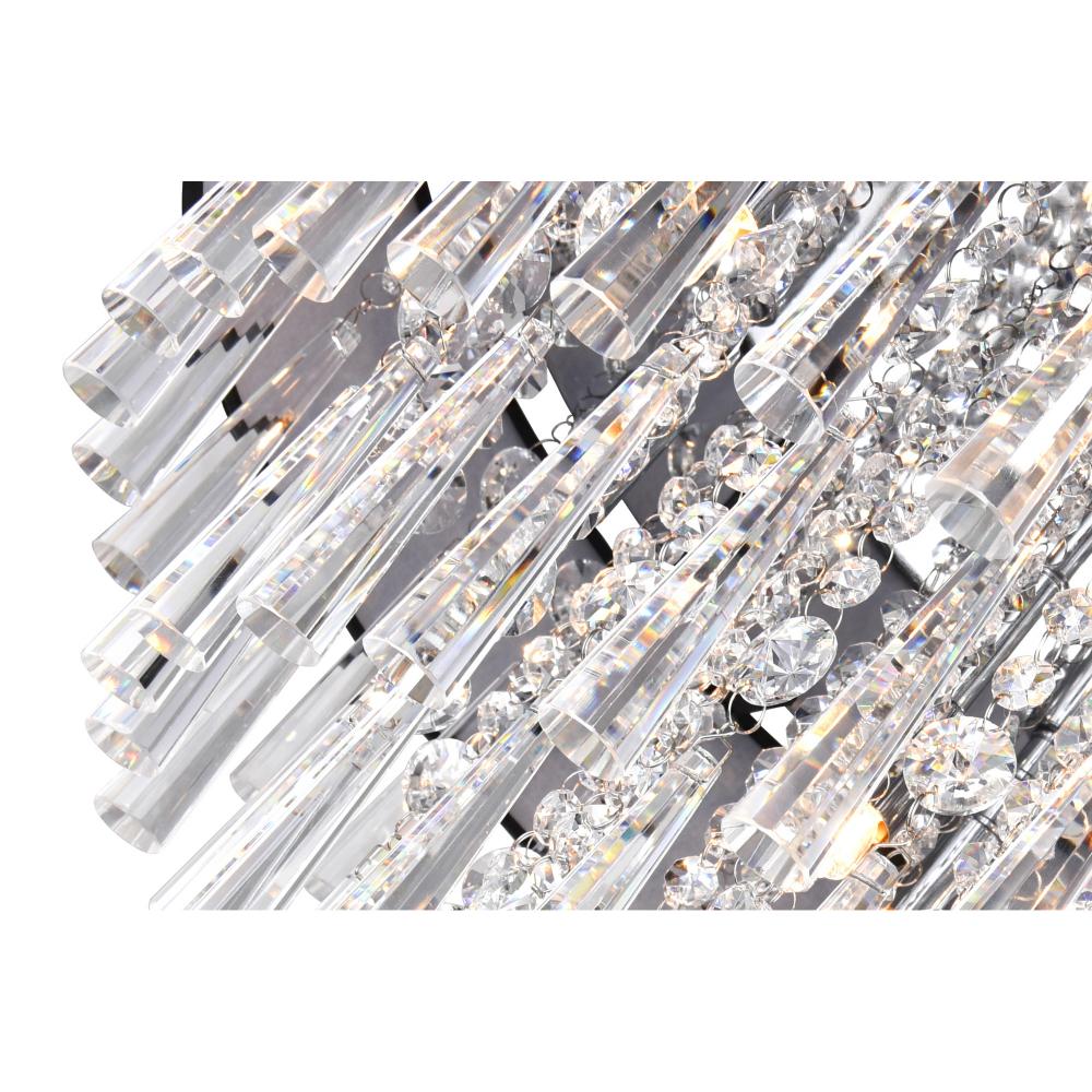 Franca 8 Light Drum Shade Flush Mount With Chrome Finish