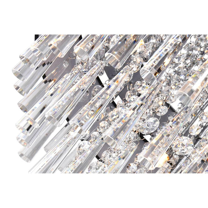 Franca 8 Light Drum Shade Flush Mount With Chrome Finish