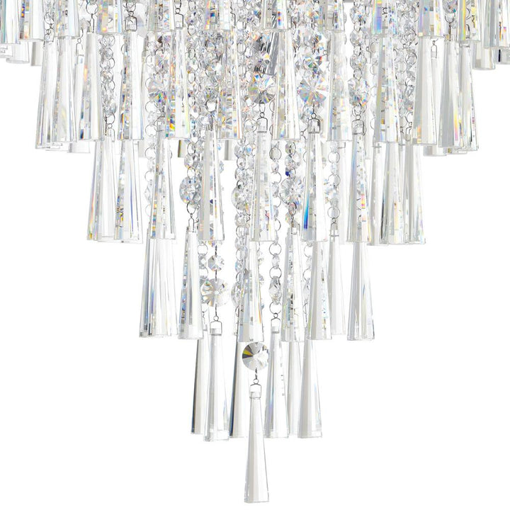 Franca 8 Light Drum Shade Flush Mount With Chrome Finish
