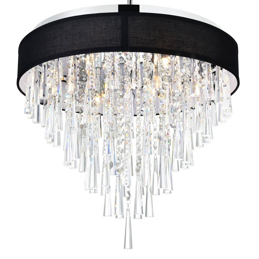 Franca 8 Light Drum Shade Chandelier With Chrome Finish