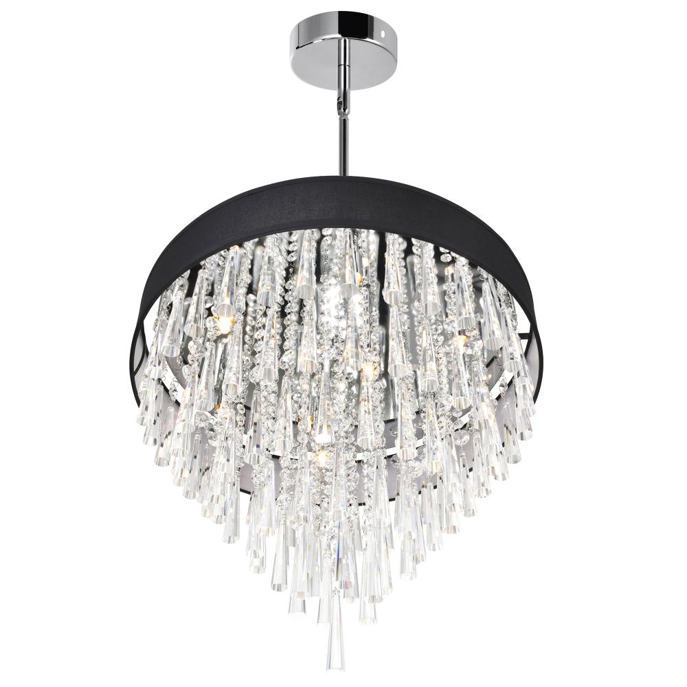 Franca 8 Light Drum Shade Chandelier With Chrome Finish