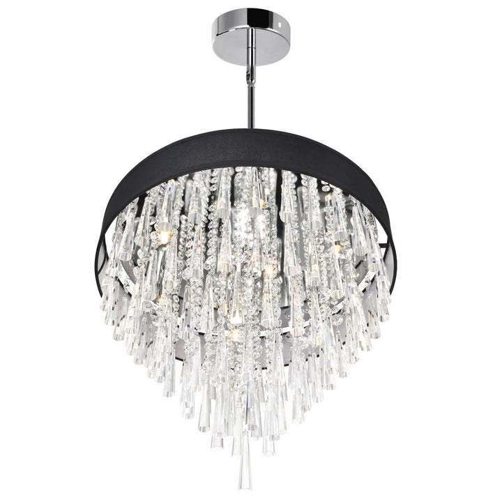 Franca 8 Light Drum Shade Chandelier With Chrome Finish