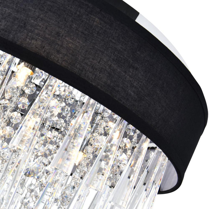 Franca 8 Light Drum Shade Chandelier With Chrome Finish