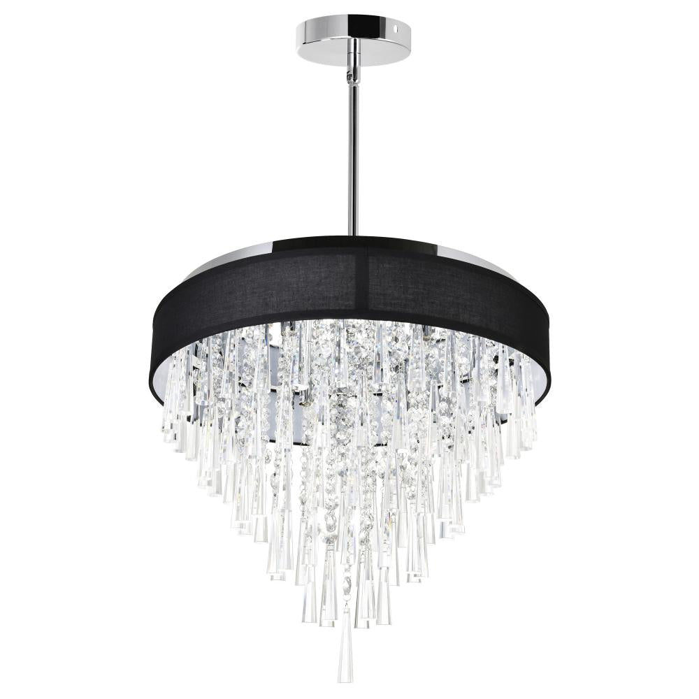 Franca 8 Light Drum Shade Chandelier With Chrome Finish
