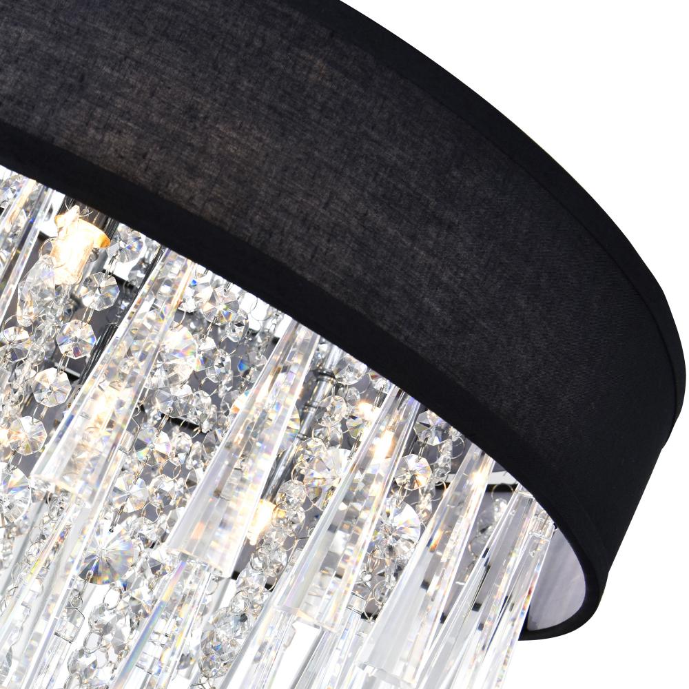 Franca 8 Light Drum Shade Chandelier With Chrome Finish