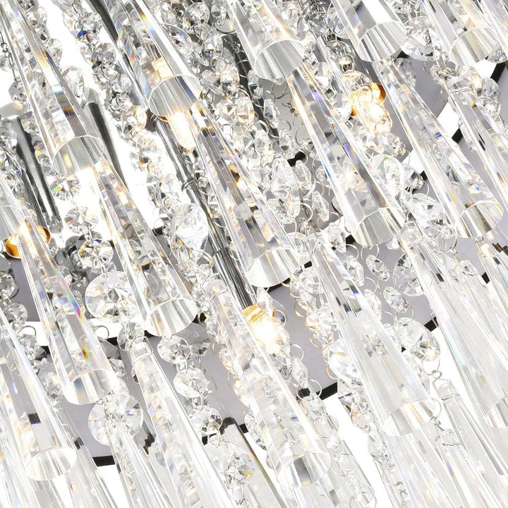 Franca 8 Light Drum Shade Chandelier With Chrome Finish