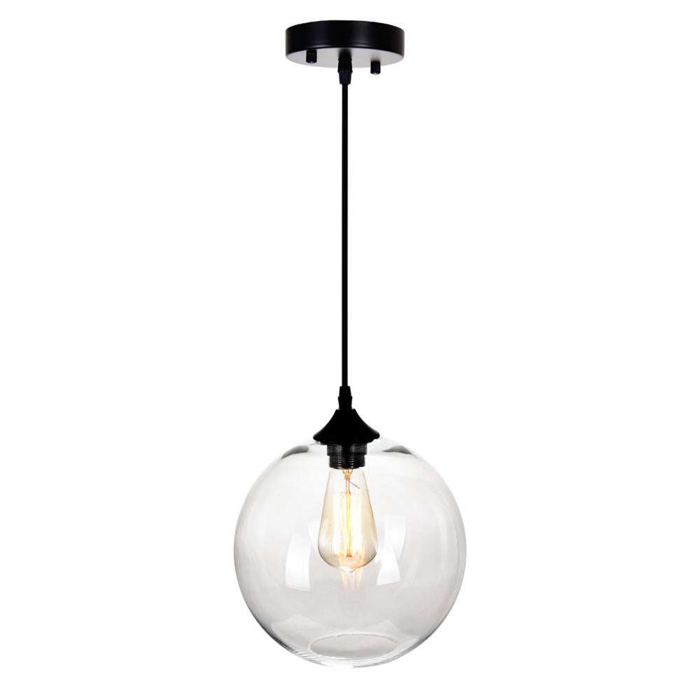 Glass 1 Light Down Mini Pendant With Clear Finish