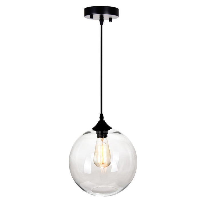 Glass 1 Light Down Mini Pendant With Clear Finish