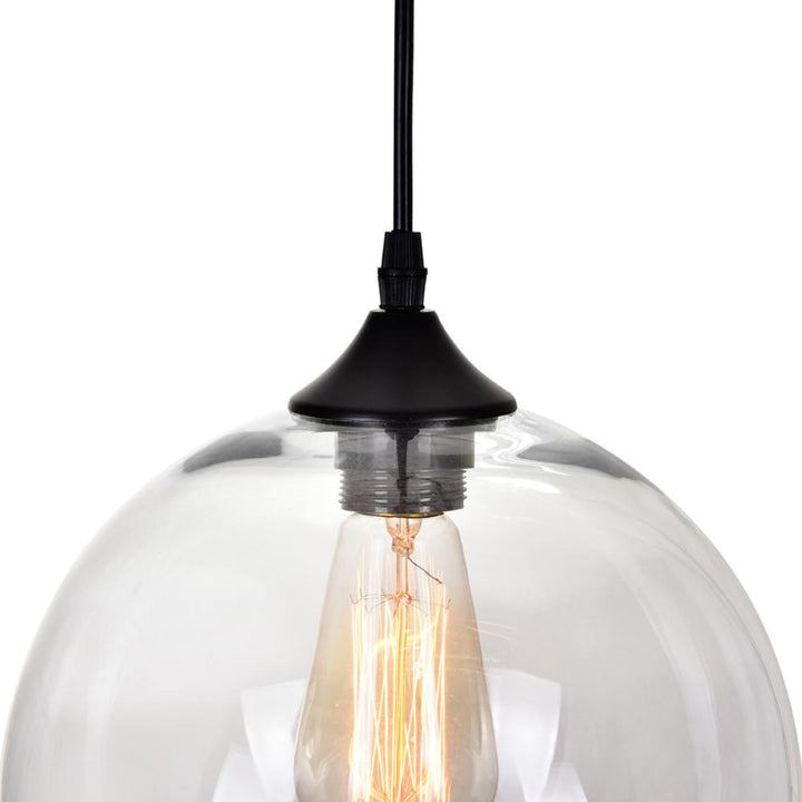 Glass 1 Light Down Mini Pendant With Clear Finish
