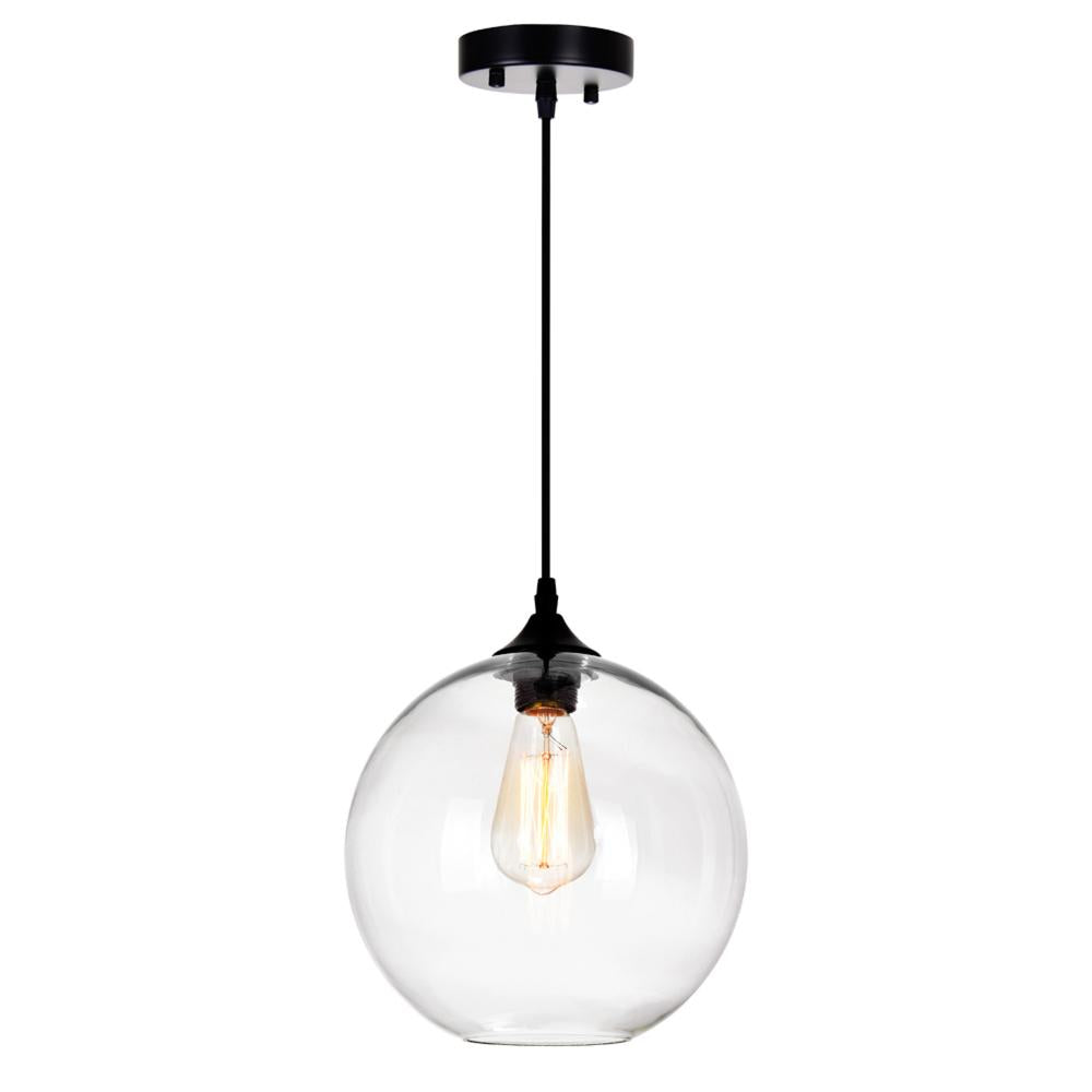 Glass 1 Light Down Mini Pendant With Clear Finish