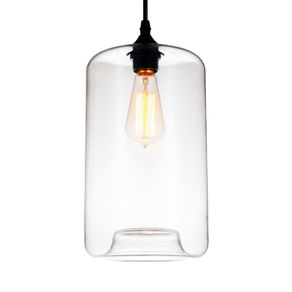 Glass 1 Light Down Mini Pendant With Clear Finish