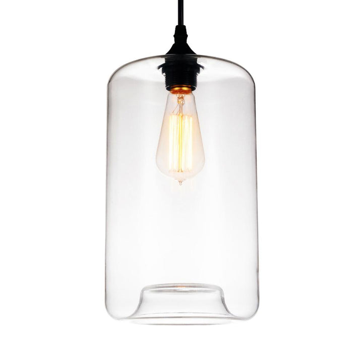 Glass 1 Light Down Mini Pendant With Clear Finish